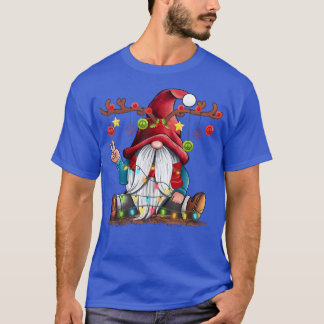 Camiseta Gnomo Fofo de Rena Luz de Natal Árvore Gnomo Ervil