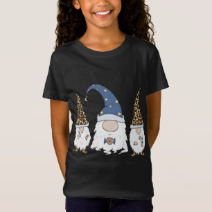 Camiseta Gnomo Funny E Café Sobreviveram Gnomos Cute Leopar