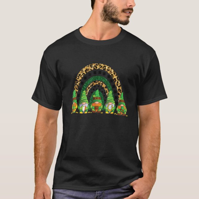 Camiseta Gnomo Gnomo Leopardo, Rua de Gnomo, Cuja Sorte Sor (Frente)