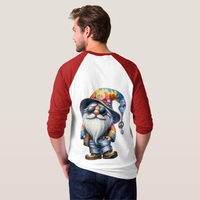 Camiseta Gnomo Hippie (Parte Traseira Completa)