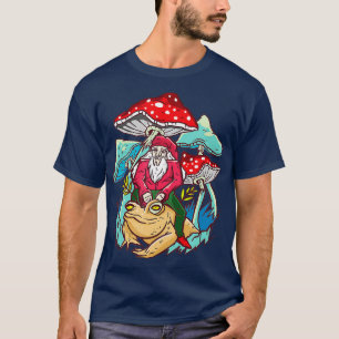 Camiseta Gnomo invadiu Bufo Alvarius Toad Mushroom Fantas