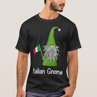 Camiseta Gnomo Italiano Que Detém O Pavilhão De Itália