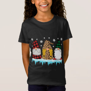 Camiseta Gnomo Jardim Natal Xadrez Leopardo Correspondente