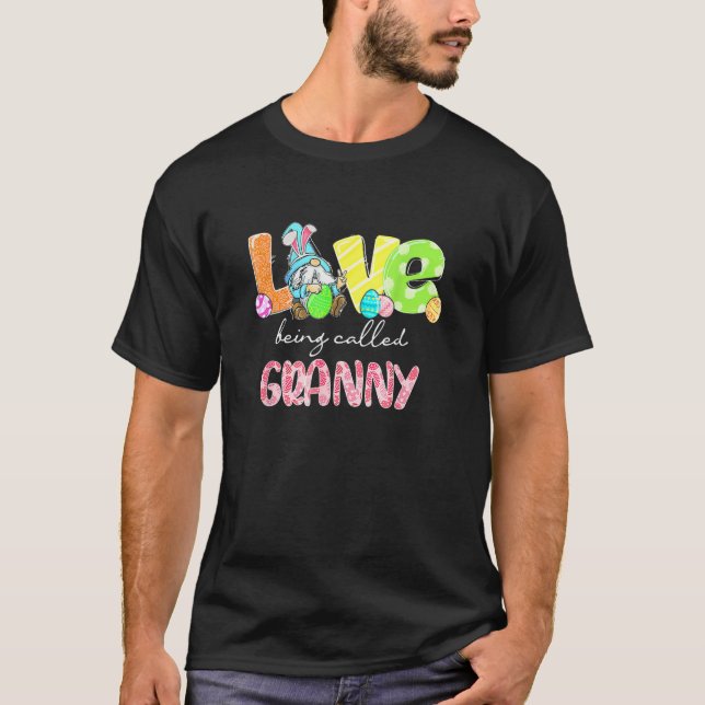 Camiseta Gnomo Love Ser Chamado de Granny Páscoa Day Family (Frente)