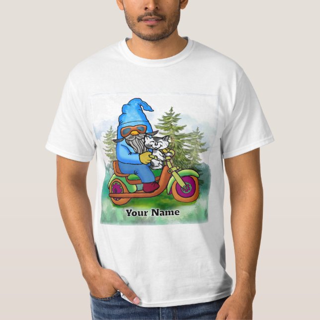 Camiseta Gnomo motociclista (Frente)