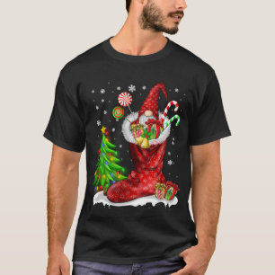 Camiseta Gnomo Na Festa De Natal Gnomo Da Família Pajamas E