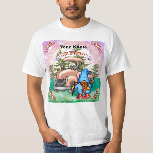 Camiseta Gnomo nascido para vagar (Frente)