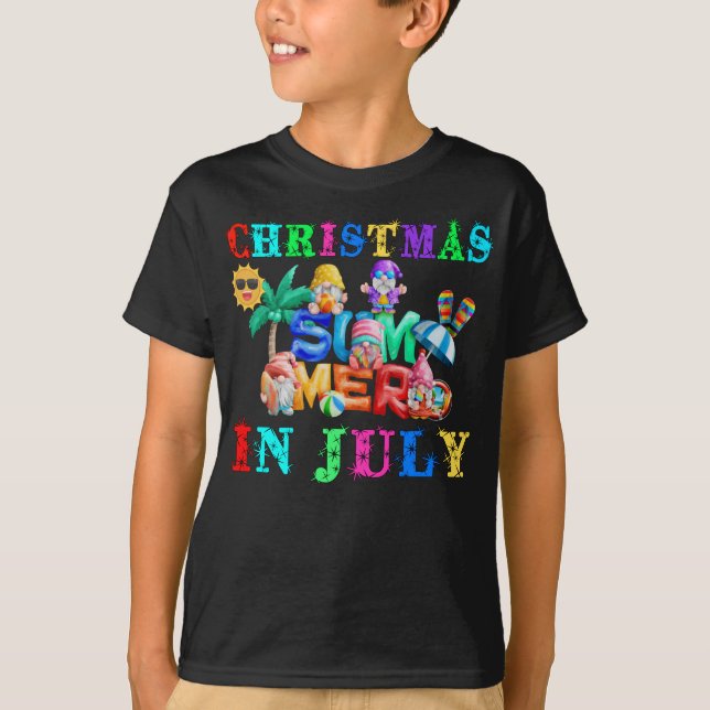 Camiseta Gnomo Natal Em Julho De Verão (Frente)