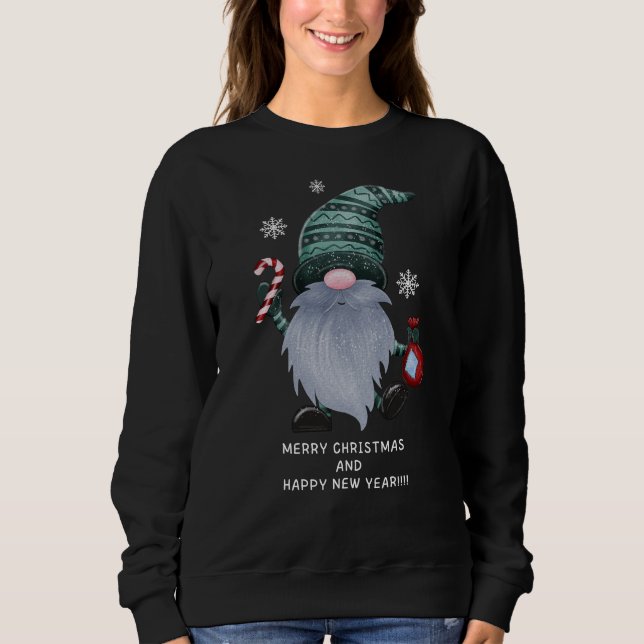 Camiseta Gnomo Natal Novelty blusa Sweatshirt (Frente)