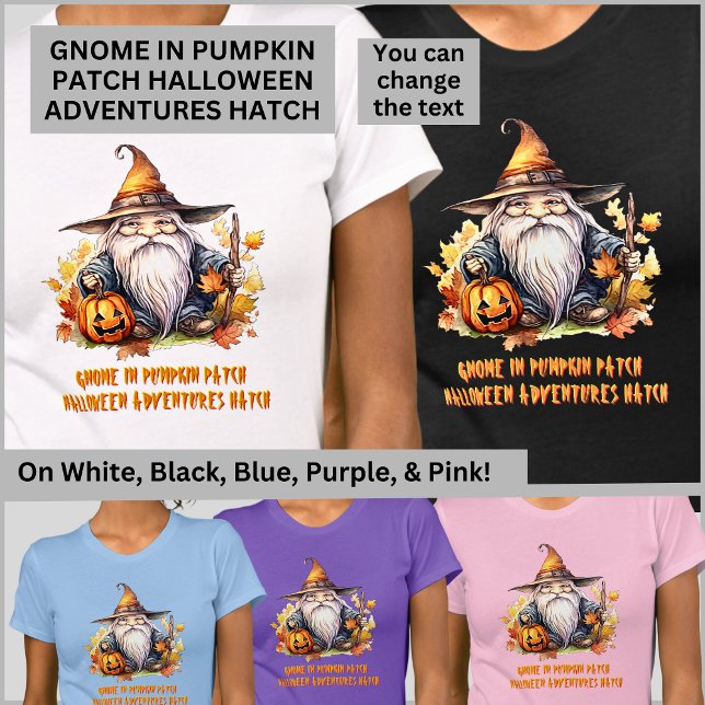 Camiseta Gnomo no Campo de Abóboras, Aventuras de Halloween (Criador carregado)