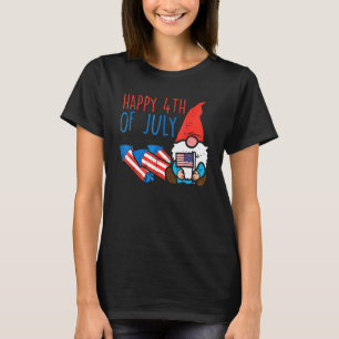 Camiseta Gnomo Nórdico Bandeira Dos EUA Feliz 4 De Julho Ja