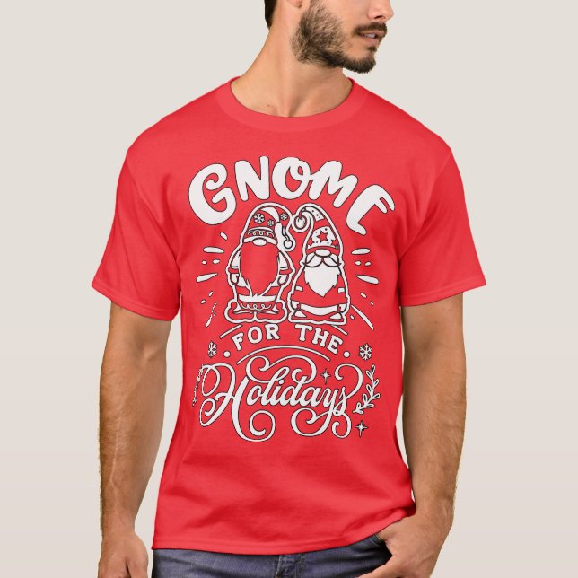 Camiseta Gnomo para o feriado - Presente de Natal dos Gnomo (Frente)