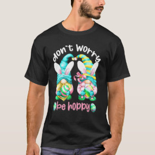 Camiseta Gnomo Páscoa Engraçado com Ouvidos Coelhinhos Não