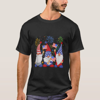 Camiseta Gnomo Patriótico Americano 4 De Julho