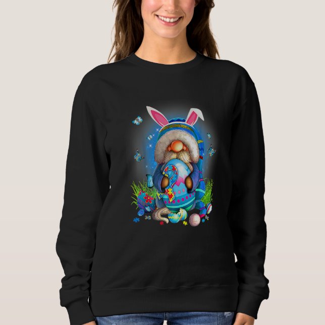 Camiseta Gnomo Quebra-cabeça Coelho de Ovos Eas de Sensibil (Frente)