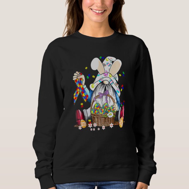 Camiseta Gnomo Quebra-cabeça Coelho de Ovos Eas de Sensibil (Frente)