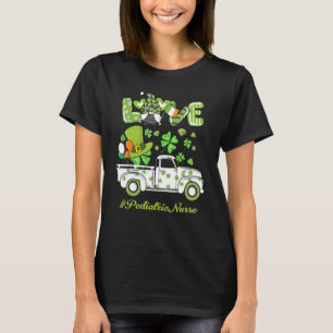 Camiseta Gnomo Shamrock Truck Love Pediátrico Enfermeira Pa