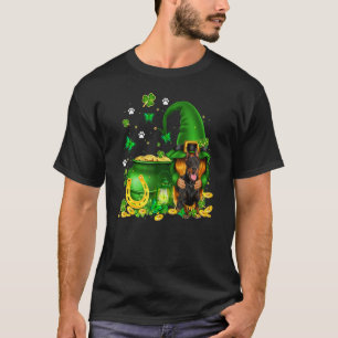 Camiseta Gnomo Sortudo U2013 Abraço de Gnomo Doberman Dia d