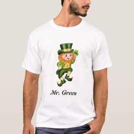 Camiseta Gnomo Verde do Dia de São Patrício Sortudo 