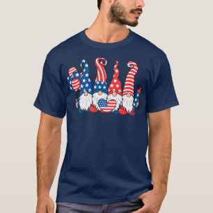 Camiseta Gnomos 4º De Julho Mulheres Bandeira Americana