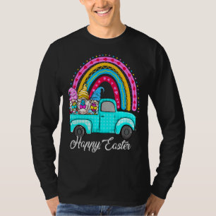Camiseta Gnomos Arco-Íris com Ovos Coelhinhos Caçando Camin