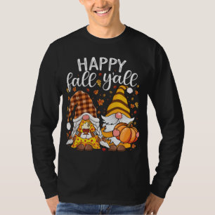 Camiseta Gnomos bonitos casal com picada de abóbora Queda Y