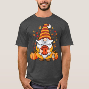 Camiseta Gnomos bonitos com espinhas de abóbora de basquete