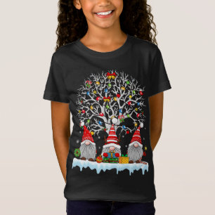 Camiseta Gnomos Cons Felizes Família Luz de Natal Gnomo Xma