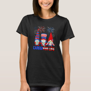 Camiseta Gnomos Cuidador Americano de Vida Enfermeira Estet