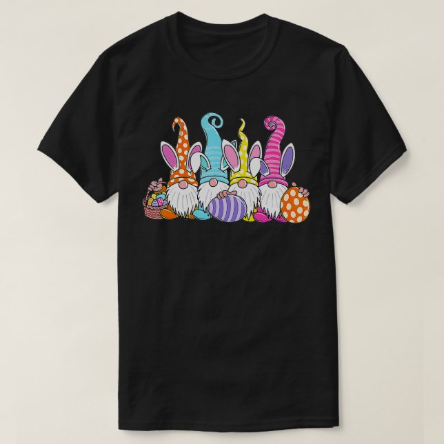 Camiseta Gnomos da páscoa Páscoa Coelho Leste de Caça de Ov (Frente do Design)