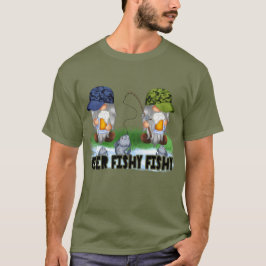 Camiseta gnomos da pesca de cerveja engraçada