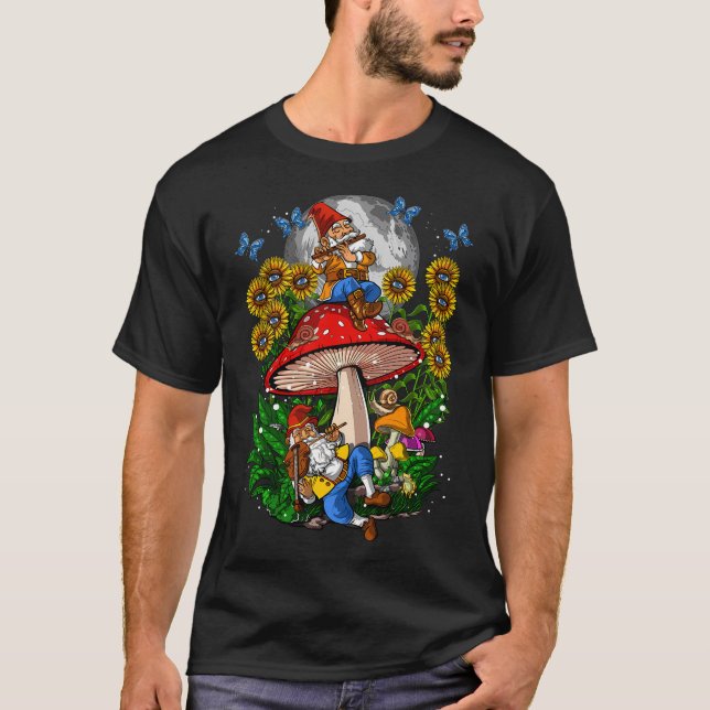Camiseta Gnomos de Cogumelo da Floresta (Frente)