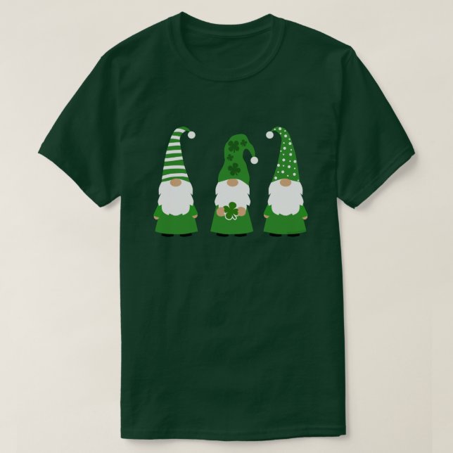 Camiseta Gnomos de Dia de São Patrício (Frente do Design)