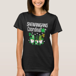 Camiseta Gnomos de Dia de São Patrício Coordenador Shenanig