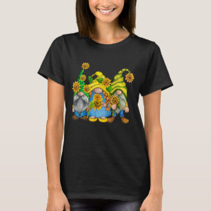 Camiseta Gnomos de girassol Tomate Escandinavo Três Jardins