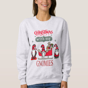 Camiseta Gnomos de Natal Engraçados - Saindo com Meus Gnomo