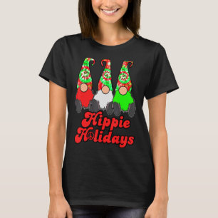 Camiseta Gnomos de Natal Hippie Holidays Tie Dye Hat Hippi