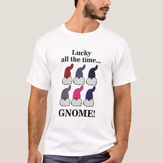 Camiseta Gnomos de Natal Xmas Sortudo (Frente)