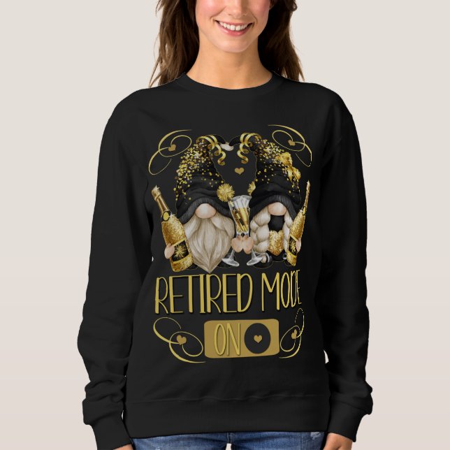 Camiseta Gnomos De Reforma Engraçados Para Mulheres Aposent (Frente)