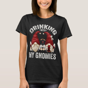 Camiseta Gnomos De Vinho Cinto Adora Bebendo Com Meu Gnomie