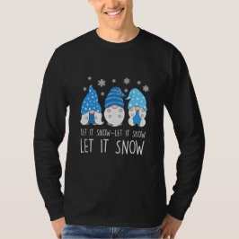 Camiseta Gnomos Deixam nevar os cumprimentos da época de Na