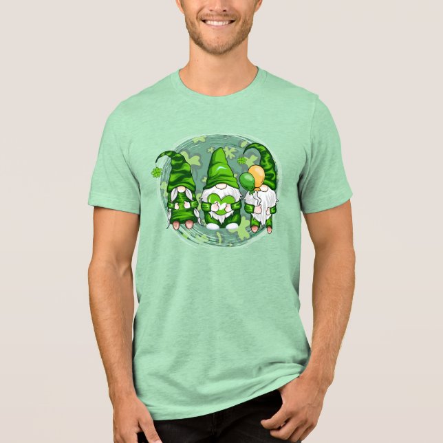 Camiseta Gnomos do Dia de São Patrício-54989 (Frente)