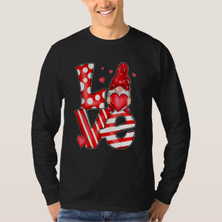 Camiseta Gnomos do Dia dos Namorados Segurando Corações Dia