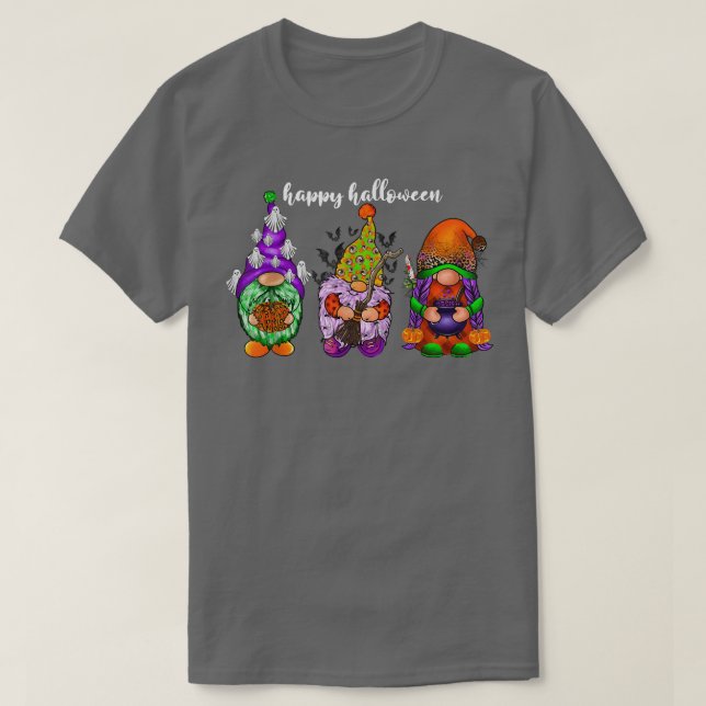 Camiseta Gnomos do outono engraçado, Gnomo do Jardim Spooky (Frente do Design)