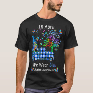 Camiseta Gnomos Em Abril Usamos Azul Conscientização do Aut