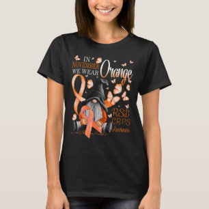 Camiseta Gnomos Em Novembro Vestimos Sensibilização Laranja