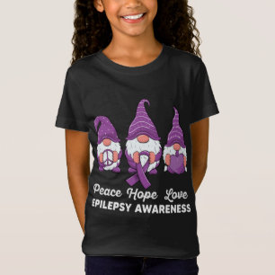 Camiseta Gnomos engraçadinhos Paz esperança ama epilepsia A
