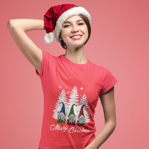 Camiseta Gnomos Engraçados de Natal Familiar