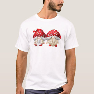 Camiseta Gnomos Engraçados Na Roupa De Toadstool - Cogumel