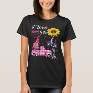 Camiseta Gnomos Eu Visto Rosa Por Consciência Do Cancer Da